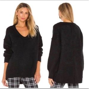Free People Black V-Neck Sweater